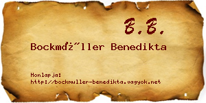 Bockmüller Benedikta névjegykártya